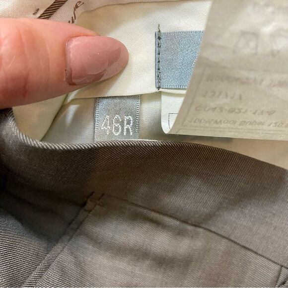 Brand New With Tags Azzaro Brand 100% Wool Super 120 Pants See Measurements - Picture 11 of 12